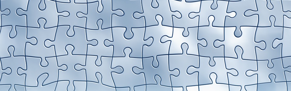 a close up of puzzle pieces